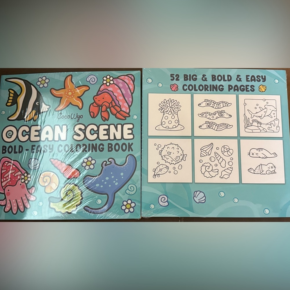 CocoWyo Underwater Fun Bold and Easy Coloring Book for Adults &Kids Hue Coloring